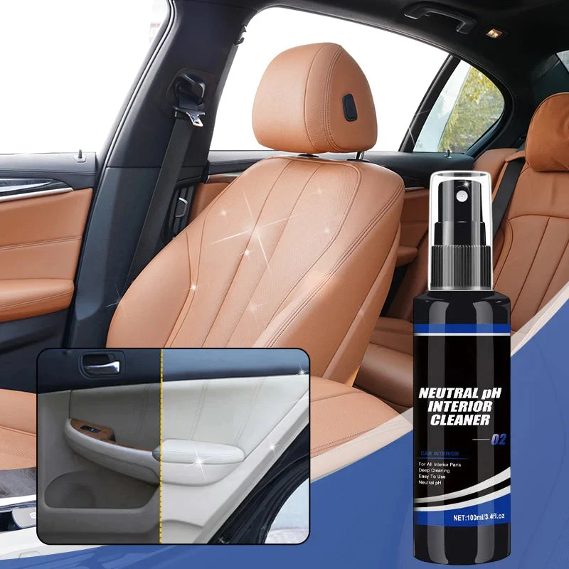

1Pc 100ml Automobile Neutral PH Leather Cleaner Repair Spray Car Interior Seat Gentle Cleaning Leathers Restorer Tool