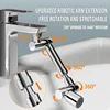 Retractable Universal 1440 °Swivel Robotic Arm Swivel Extension Faucet Aerator Kitchen Sink Faucet Extender 2 Water Flow Mode 3