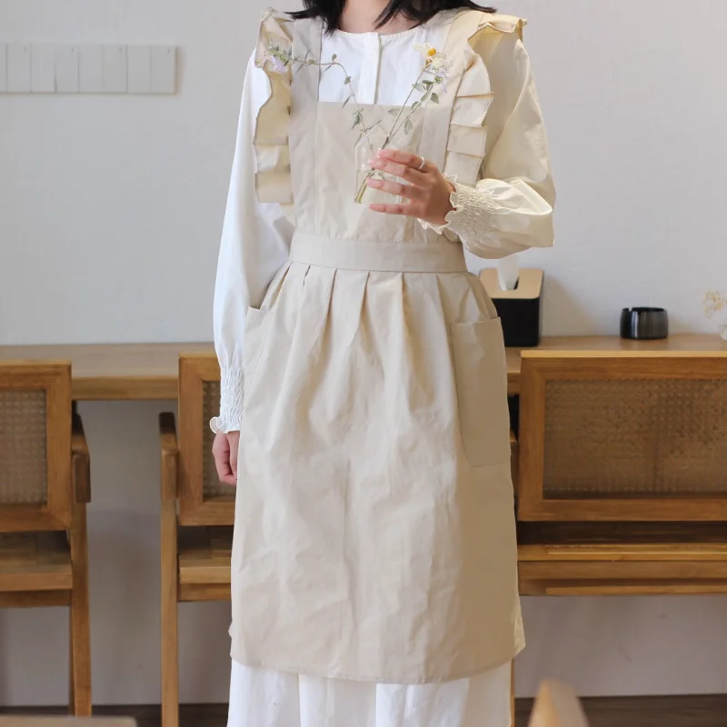

Waterproof and Oil-proof Anti-fouling Floral Art Sketch Dress Kitchen Home Cleaning Baking Apron Fashion Vintage Wholesale NEW
