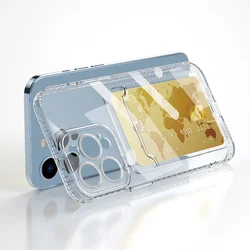 Transparent TPU Card Slot Pocket Wallet Case with Soft Clear Design - Galaxy A31 (Clear)