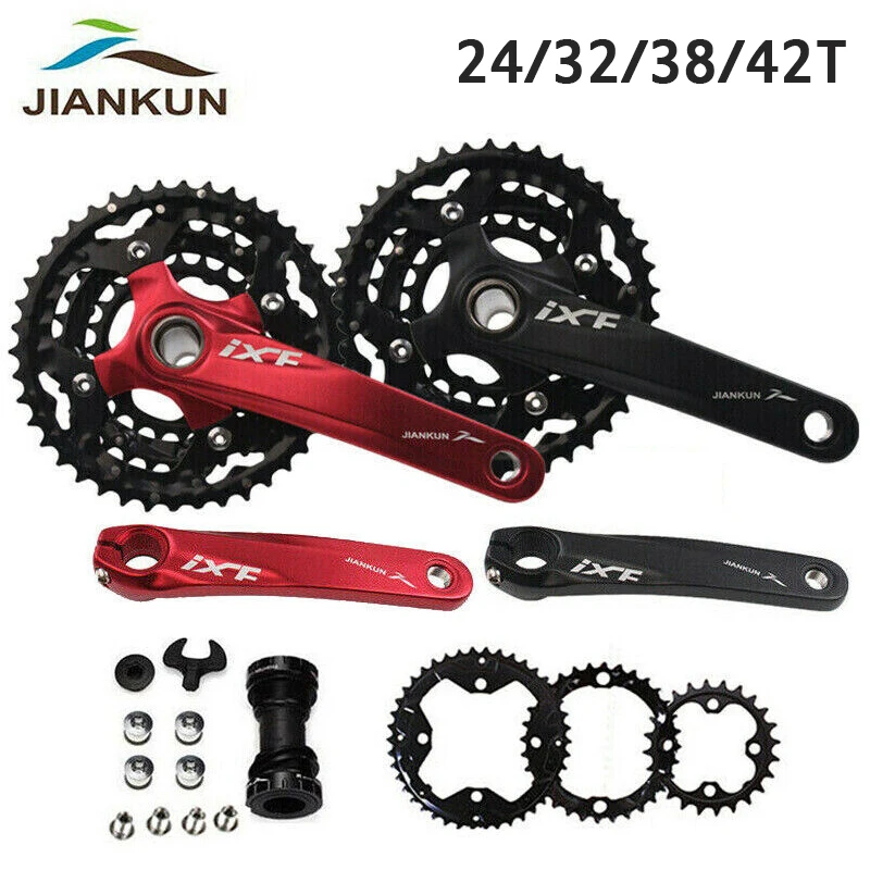 IXF 104bcd MTB Bike Crankset BB 26 42T Chainring Double/Triple Speed