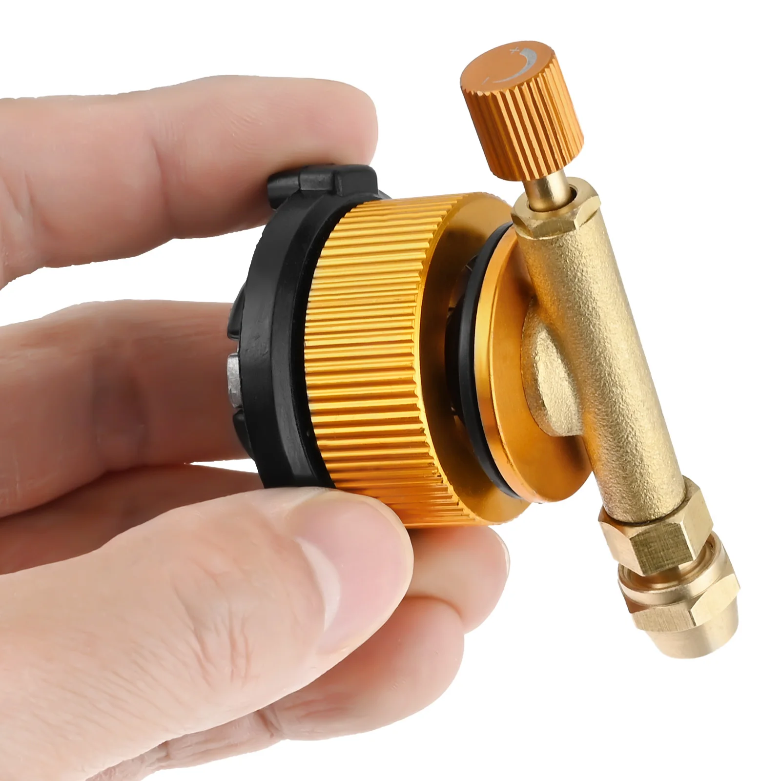 Camping Gas Stove Refill Adapter with Hose LPG Long/Flat Tank Filling OD/CB Can Connector European German Outlet Charging Valve