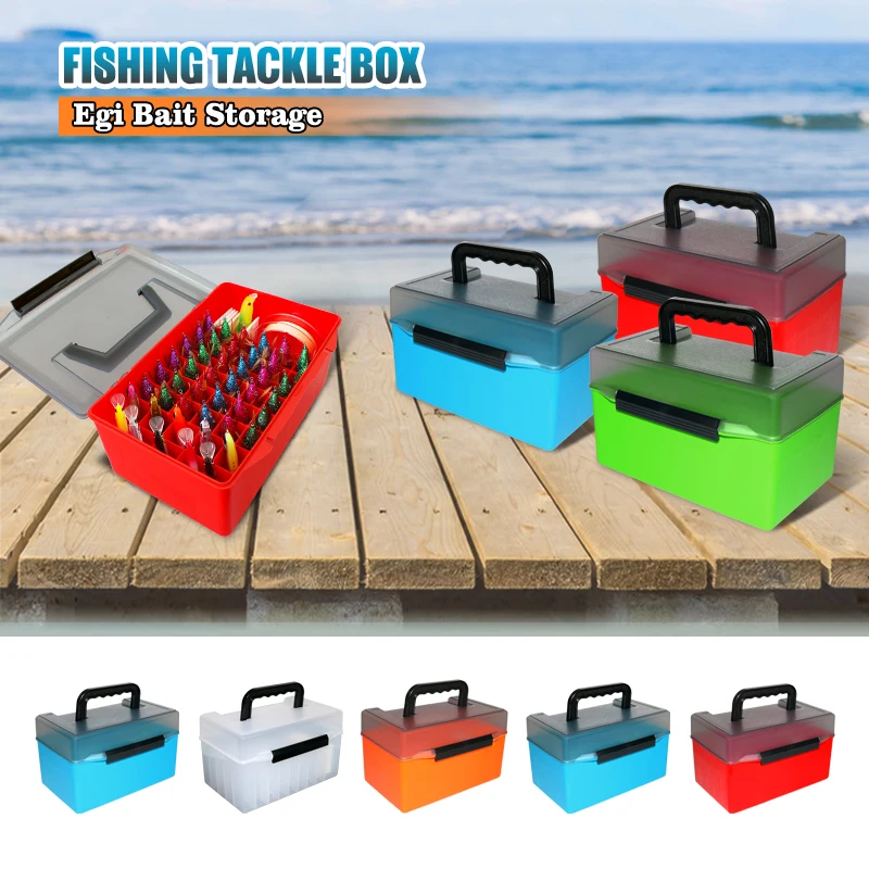 Fishing Tackle Box Squid Jig Organizer Boxes Webfoot Octopus Egi