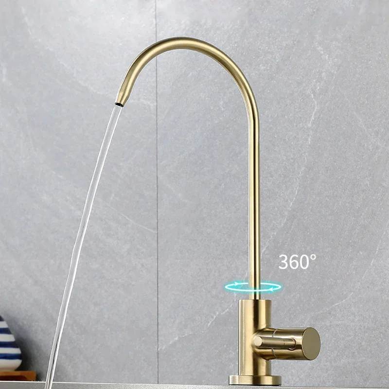 Kitchen Water Filter Faucet Stainless Steel  Drinking Water Tap Reverse Osmosis Drinking Water Filter Sink Tap Kitchen Accessory