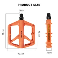 Pédales de vélo de route et VTT AEYINO, légères, en nylon, avec roulements, antidérapantes, pédales plates pour le cyclisme, 9/16 pouces, pièces de vélo 2