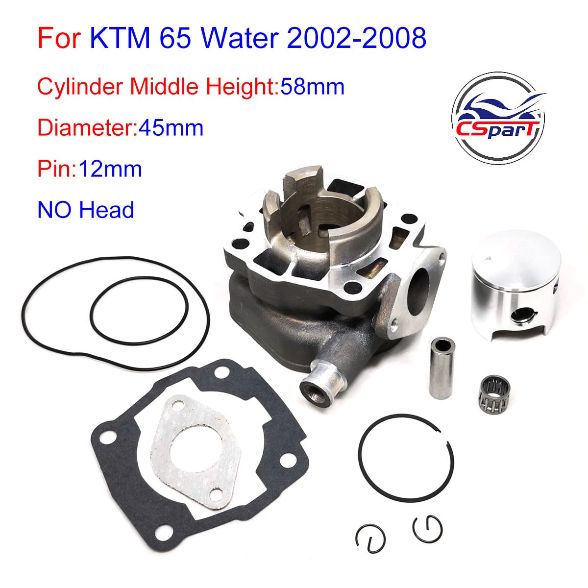 Performance 45mm Big Bore Kit For Ktm 50cc To 65cc Cylinder Piston Ring