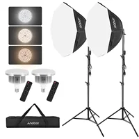 Studio  Softbox Lighting Kit with 85W 2800K-5700K LED Light 2M Light Stand for Studio Photography Photo Video