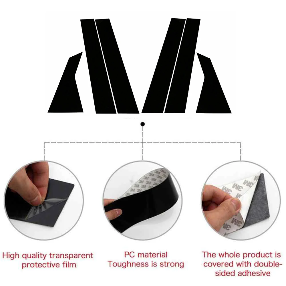 Door Window Pillar Post Covers Trim for Honda Civic 10Th Car Door Pillar Sticker Styling Accessories