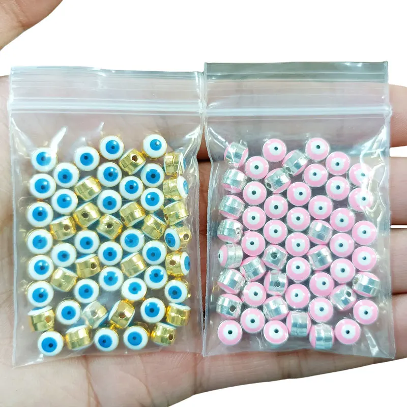 50 pz/lotto Turco Evil Eye Perline 5mm Rotondo Distanziatori Perline Per Creazione di Gioielli Fornure FAI DA TE Braccialetti Fatti A Mano Risultati Accessori  36