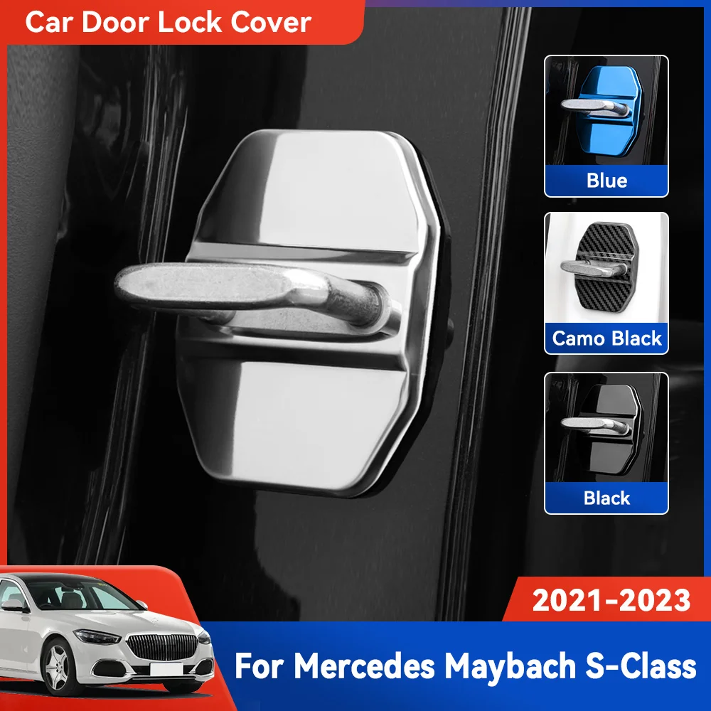 

Для Mercedes Maybach S Class 2021-2023, Автомобильный Дверной замок, защитная крышка, эмблемы, корпус из нержавеющей стали, аксессуары для украшения