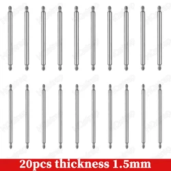 Premium Watch Band Spring Bars - Metal Strap Link Pins (20 Pack) for Repair and Adjustment (Thickness 1.5mm)