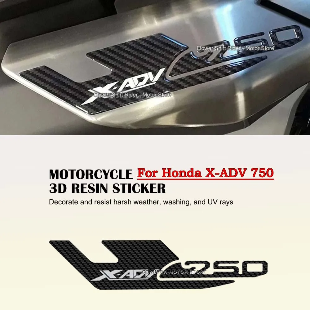 3D Epoxy Resin Sticker Protection Exhaust Muffler Crankcase Sticker for Honda XADV750 Waterproof Motorcycle Accessories
