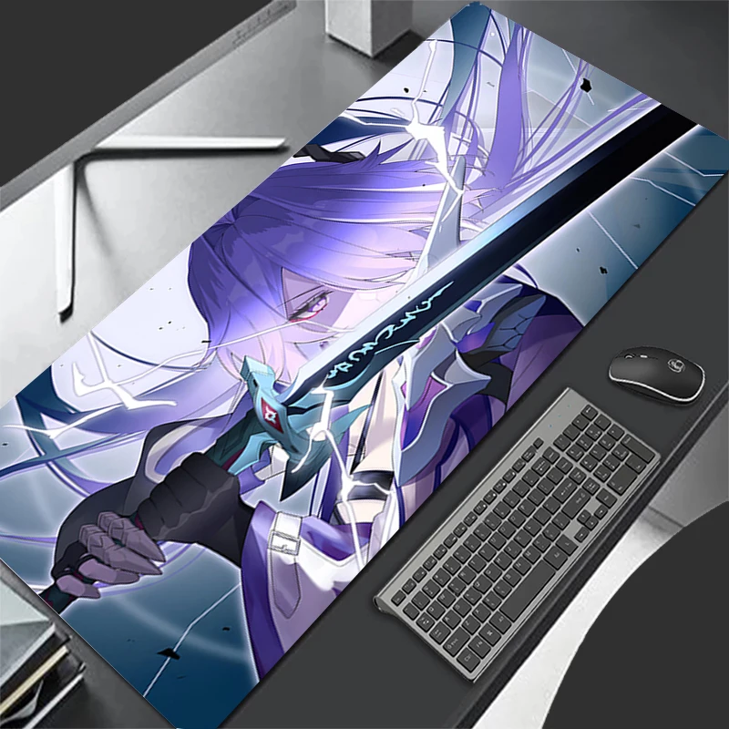Mouse Pad XL Lockedge Large Gaming Accessories Computer Gamer Keyboard Pad Honkai Star Rail Acheron Mouse Mat Desk Mousepad 2