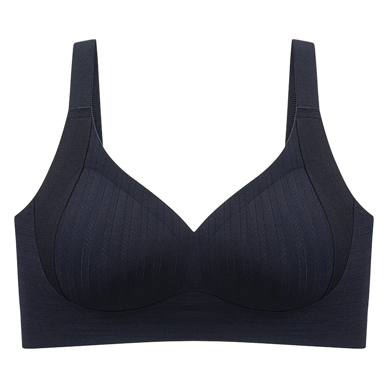 Women Seamless Bra Wire Free Skin Friend Push Up Sports Bra Adjustable Anti Sagging Large Breast Support Armpit Fat Control Bra