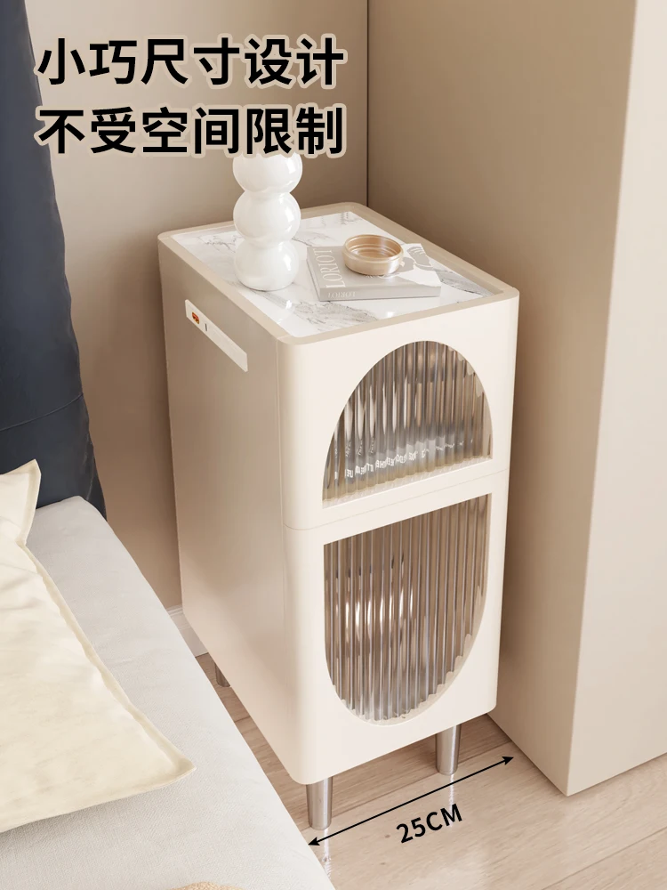 

Кремовый ветер, чрезвычайно узкий прикроватный шкаф для спальни, современный минималистичный мини-шкаф из массива дерева, онлайн-знаменитости creat