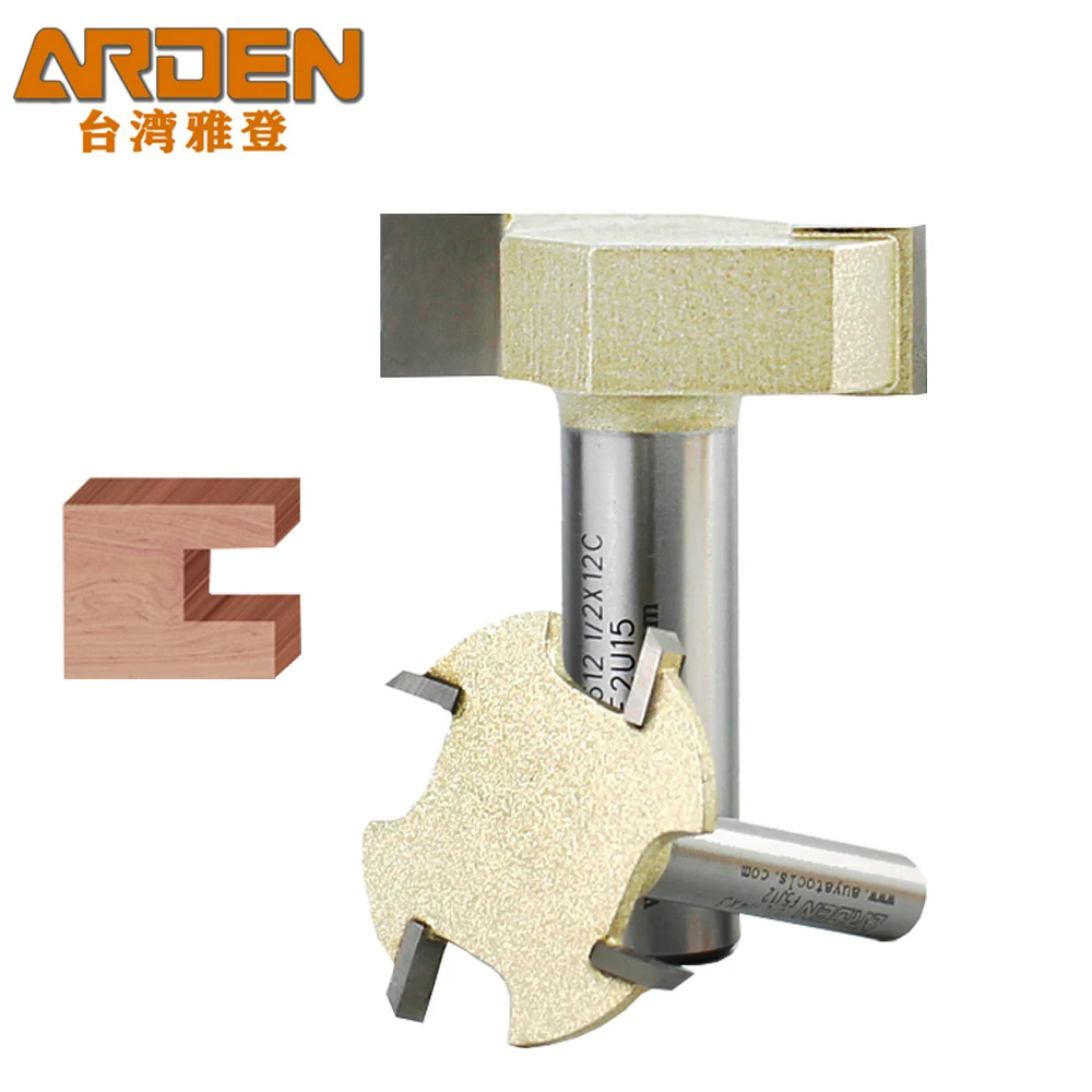 ARDEN T Type Slotting Cutter Carbide 2-12mm Side Slot Router Bit 4 ...