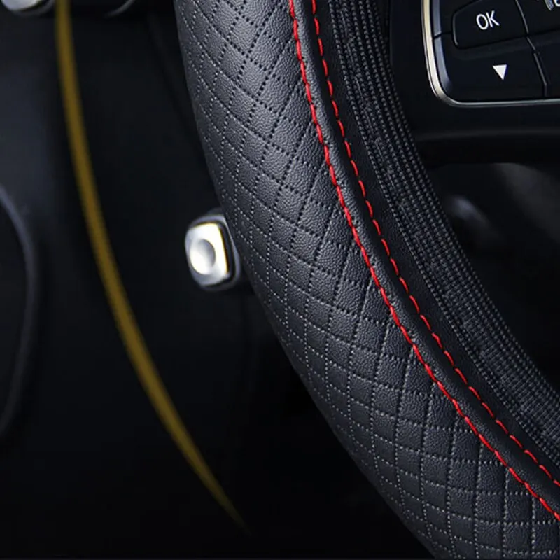 Steering Wheel Cover Anti Slip Breathable Protection 37 to 39cm Car Styling Accessories