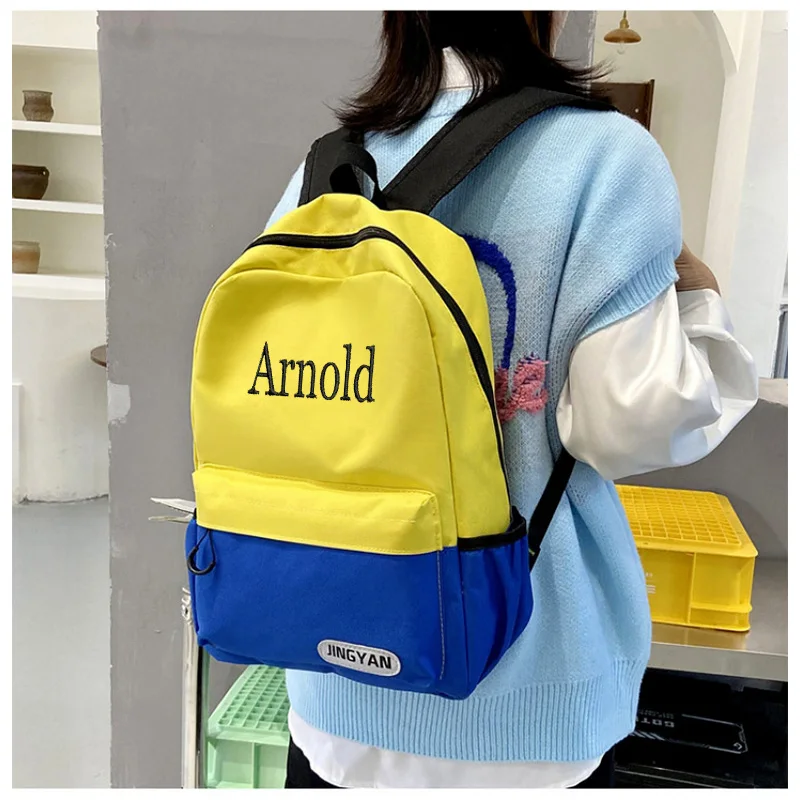 

New Customized Primary School Schoolbag Personalized NameChildren's Schoolbag Embroidery Your Name Kids Kindergarten Backpack