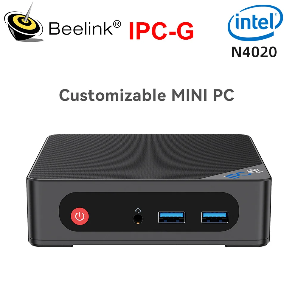 2024 Beelink 팬리스 맞춤형 미니 PC, 인텔 셀러론 N4020, 최대 2.8GHz DDR4 SSD, 듀얼 LAN, Wifi5 산업용 컴퓨터 IPC-G