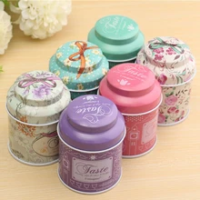 

Retro Flower Home Kitchen Metal Tea Sugar Container Jar Tin/Persimmon Tea pot Household Ceramic Spice Storage Tank Jar Tea Pot