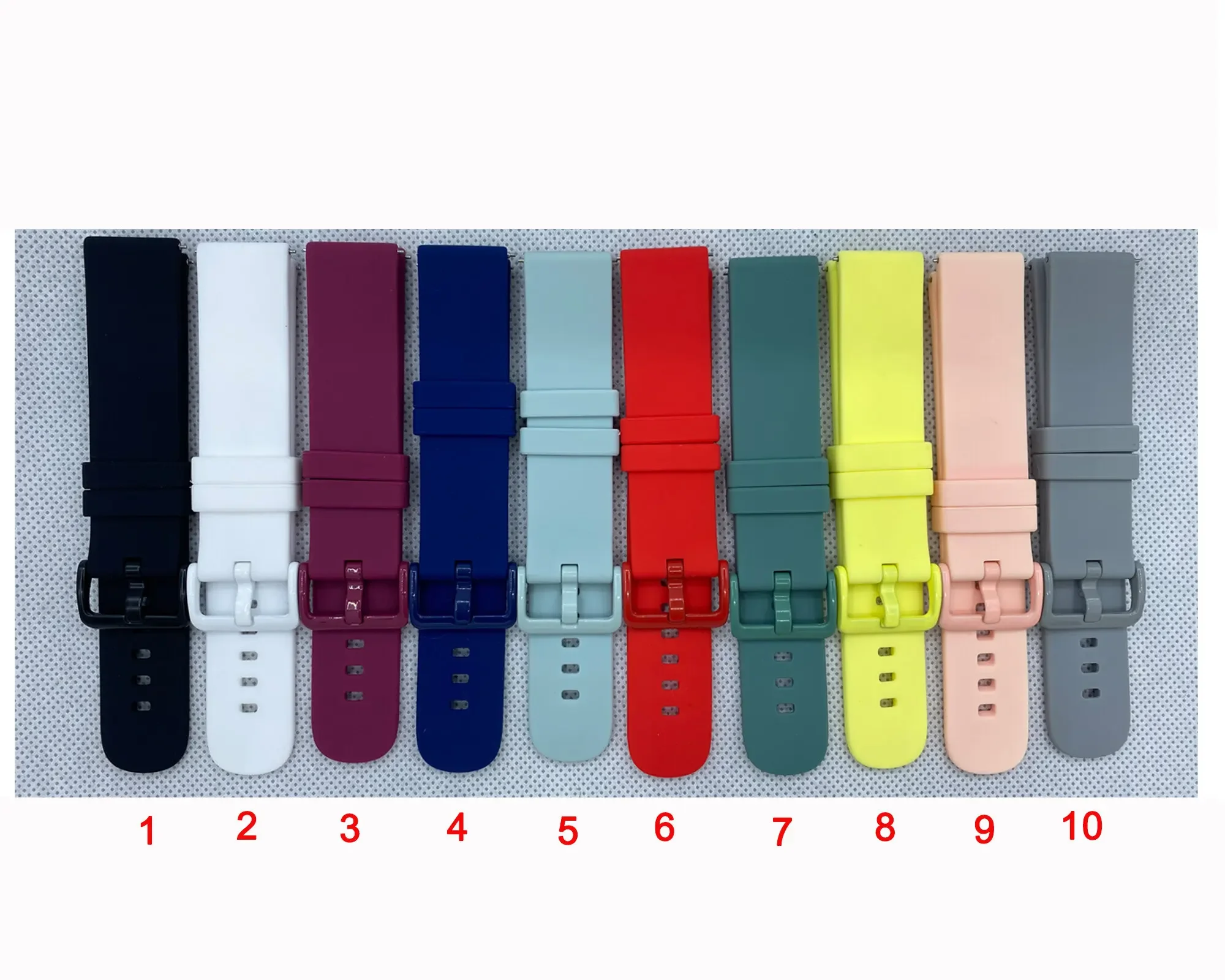 Soft Waterproof Silicone Band Strap, Available in 18mm, 20mm, and 22mm Sizes