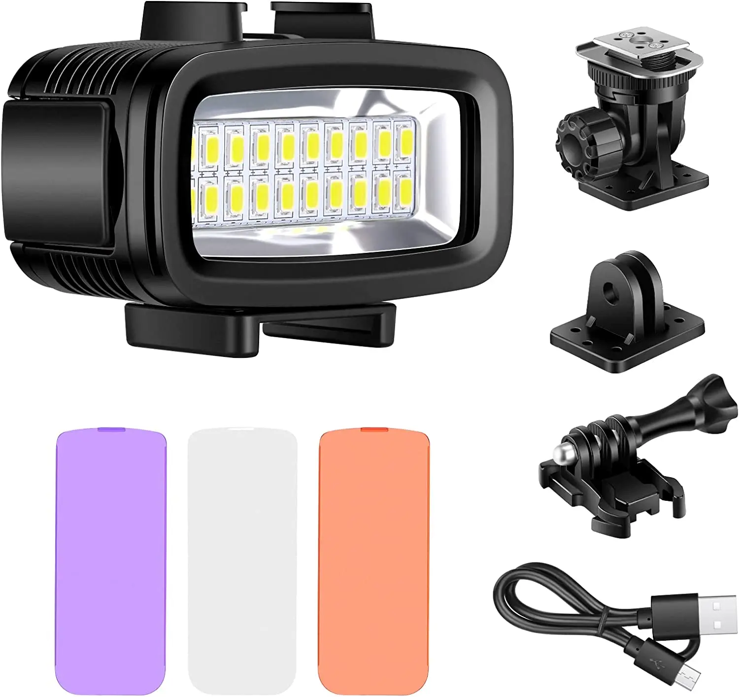 Gopro 用 水中ライト 50m防水　保証付き Gopro 用 水中ライト 50m防水 保証付き Gopro 用 水中ライト 50m