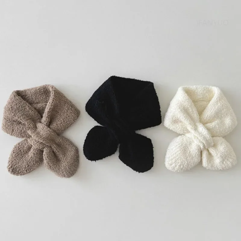 1-4Y Candy Color Girl Kid Scarf Simple Versatile Children Scarves Clothing Accessories Soft Warm Winter Boys Toddler Neckerchief