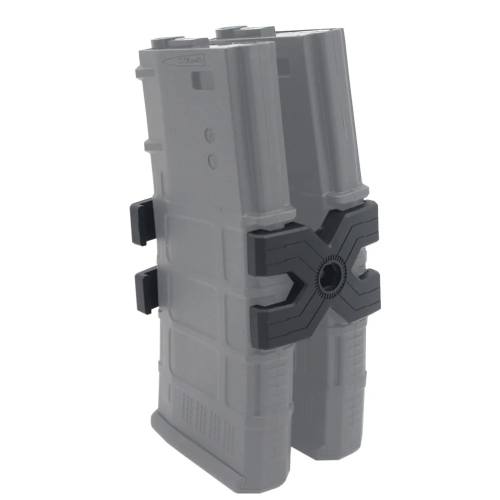 Tactical Gun Rifle 5.56 M4 AR15 Dual Magazine Coupler Mag Parallel Connector Clamp Hunting Accessories