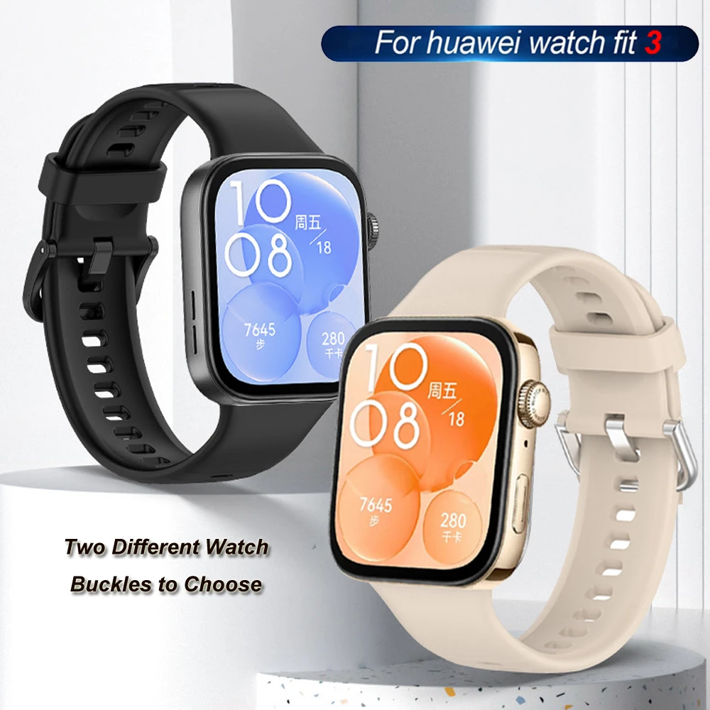 Silicone Replacement Strap for Huawei Watch Fit 3 - Premium Accessory Watchband