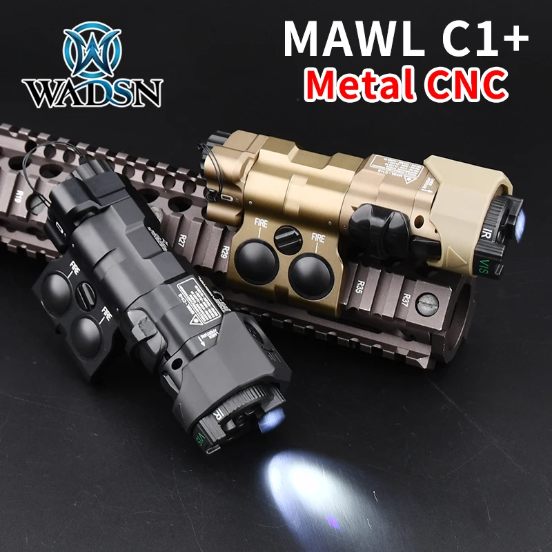 

WADSN Metal MAWL C1 Red Green Blue IR Laser Tactical Hunitng Aiming Rays Infrared Strobe Light Airsoft Weapon Lamp Fit 20mm Rail