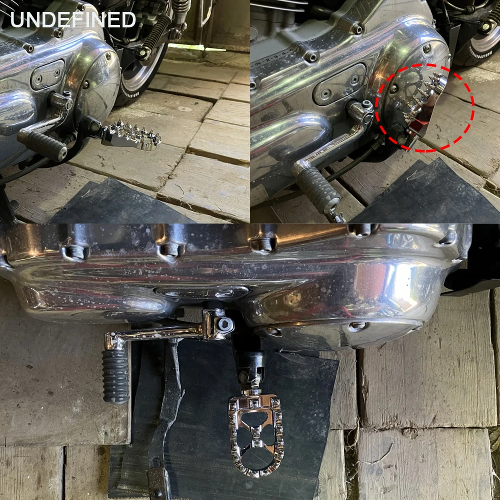 Motorcycle Footrests Motorcycle Foot Pedals MX Foot Pegs Gear Shift Brake Pedals Toe Shifter for Harley Dyna Fatboy Sportster 883 Street Bob Bobber Chopper