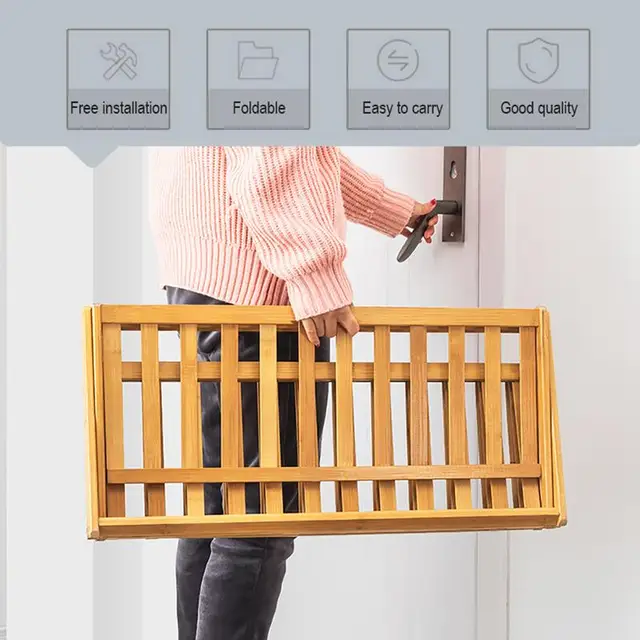 Összecsukható Cipőállvány Többszintű Fa Cipő Rack Multifunkcionális Tárolószervező Bambusz Polc Egyszerű Háztartás Gazdaságos - Image 2