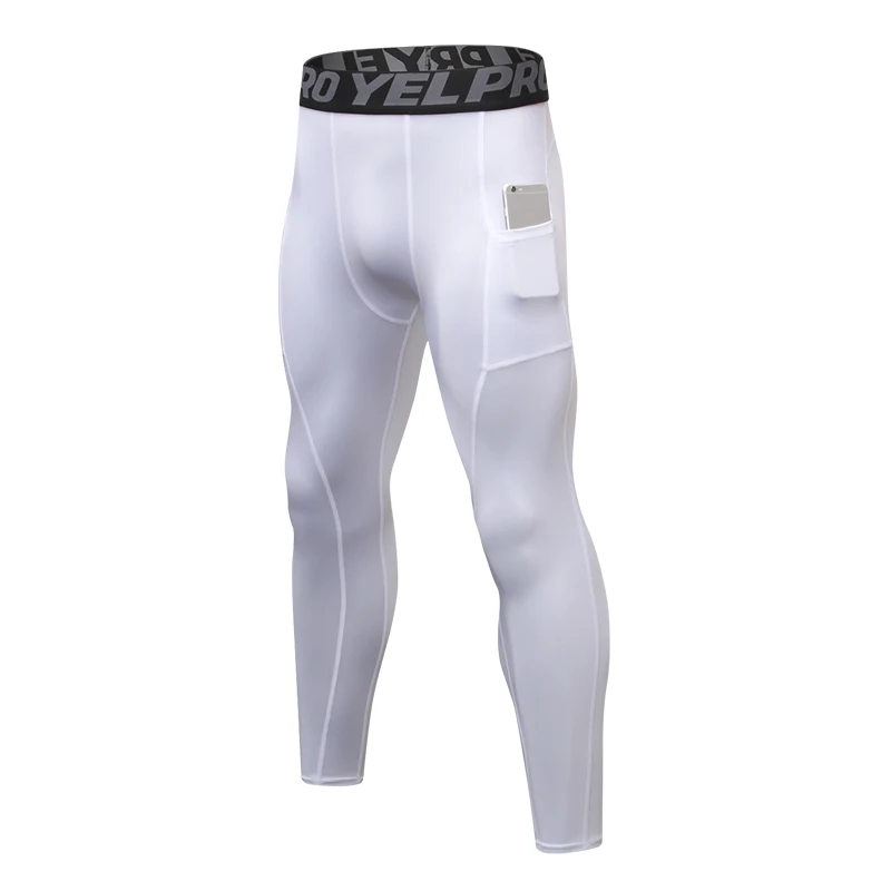 Men's Running Tights Compression Fitness Pants Elastic Running Basketball Sports Workout Tights Gym Training Leggings compression pants sports leggings