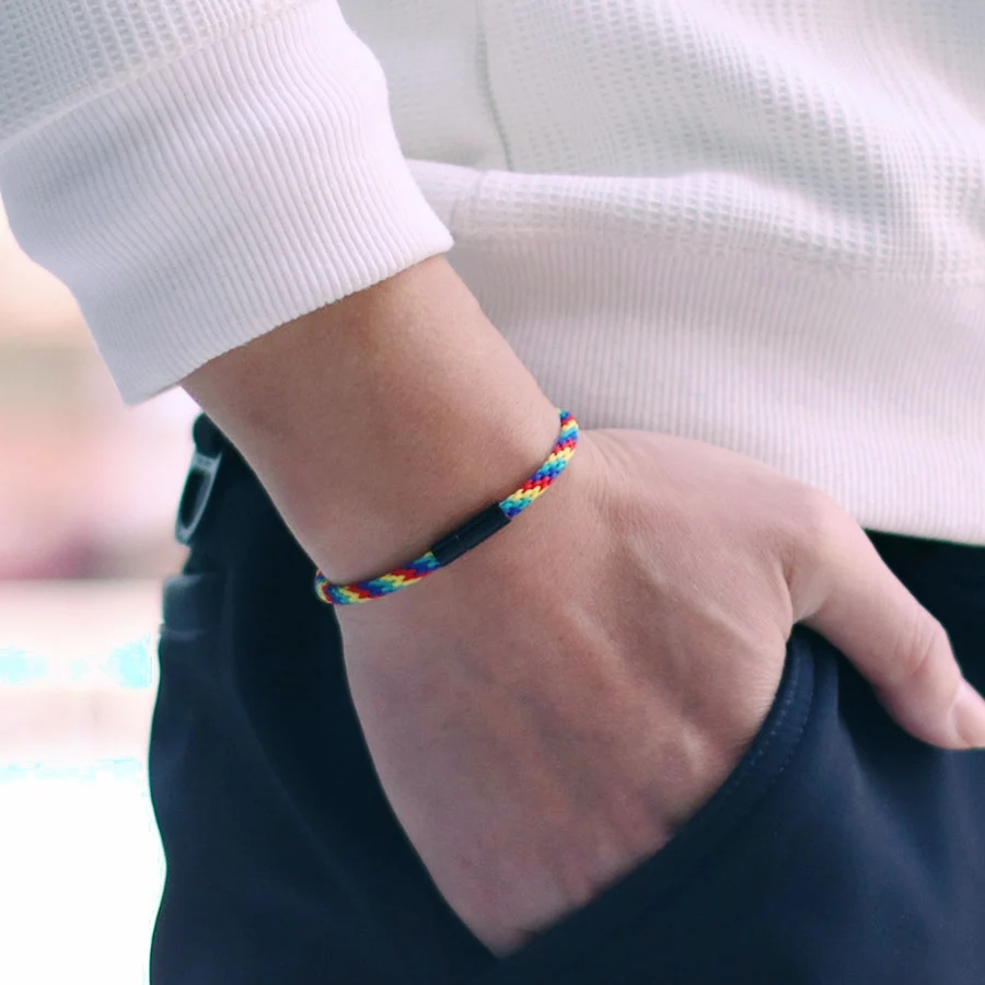 Rope Bracelet Men Ethnic Fabric Wish Accessory