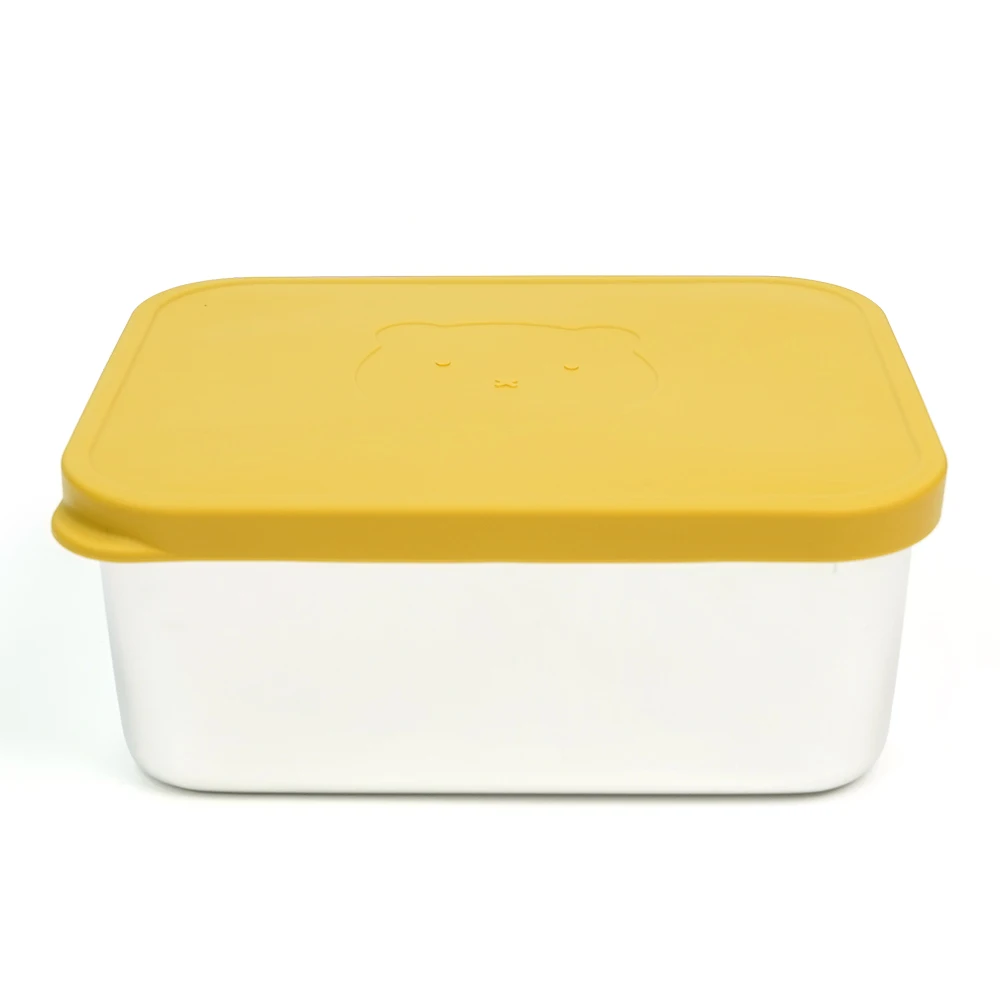 1800ML Storage Box Portable Storage Container Food Grade Stainless steel Box with Silicone Lid 5