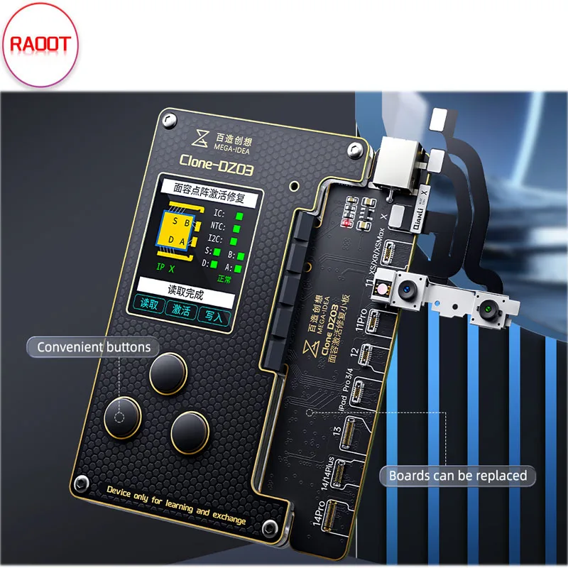 Qianli Più Nuovo Dot Matrix Battery Cable Flex Programmer Mega-Idea Clone Dz03 Per Iphone X Xr 11 12Mini 13 Pro Max Face Id Repair