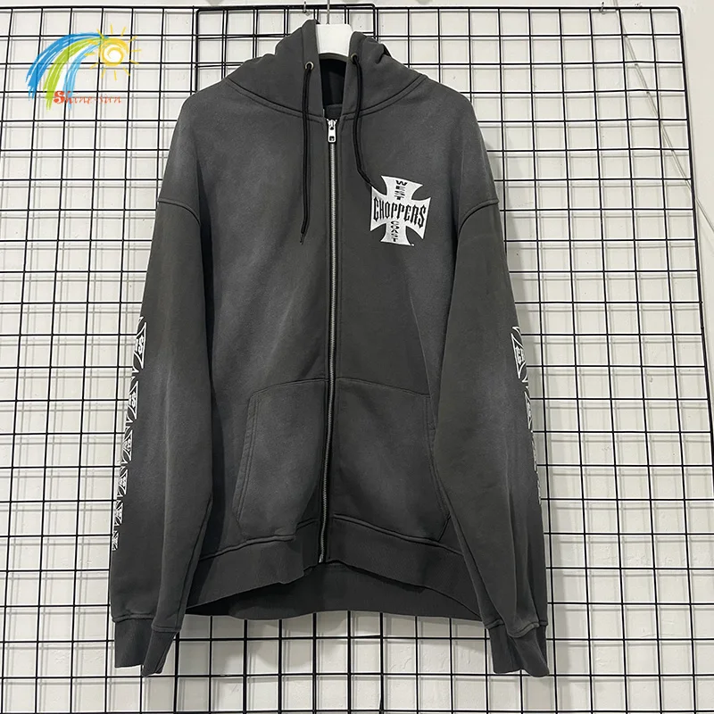 HommesfemmesTopqualitécotonVintagelavénoircôteouestChopperssweatàcapuchezippéHipHopcroiximprimémanteauxamplesàcapuche-AliExpress200000343