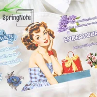 2m/Roll PET Washi Tape Vintage Lady Transparent Stickers Decorative Adhesive Tape For Diary Scrapbooking Journal Stationery 2