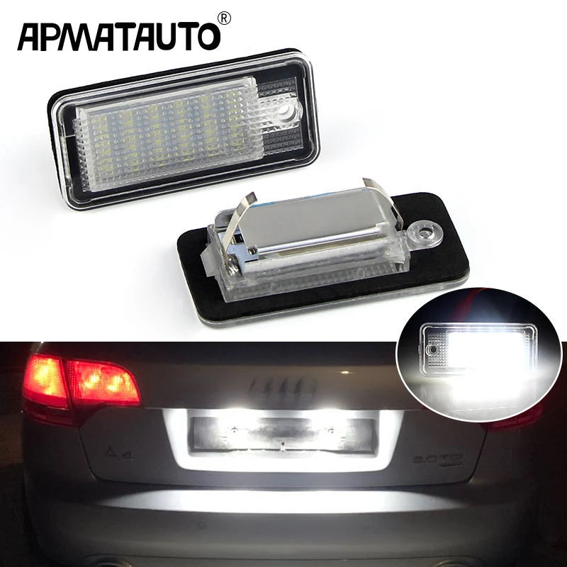 Ampoule LED Plaque Immatriculation Audi – Sans Erreur CAN – 18 LED 6500K – IP67 – Plug & Play (A3, A4, A6, A8, Q7…)