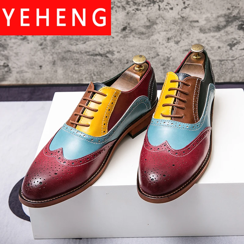 Men Business Dress Shoes Lace up Oxfords Flat Leisure Wedding Party Big Size