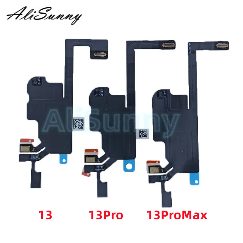 Earpiece Light Sensor Proximity Flex Cable for iPhone 14 Plus 13 15 Pro Max with Mic Ear Speaker Ribbon Repair Parts