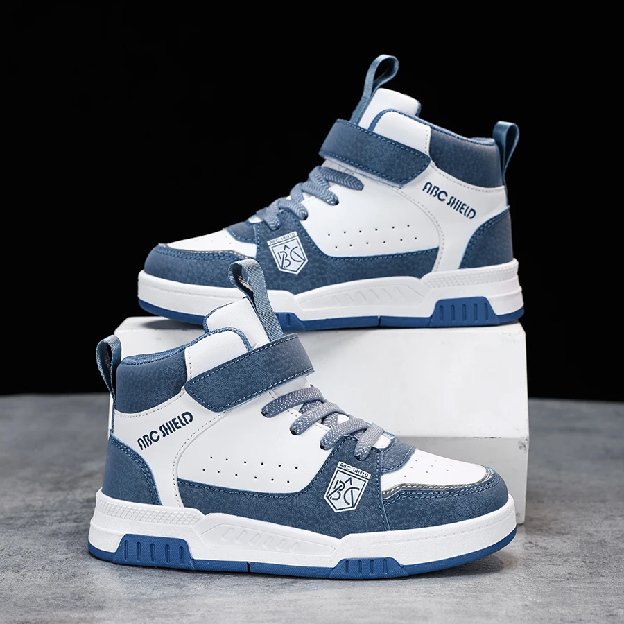 Sports Shoes Kids Sneakers Kids Shoes Kids Sports Shoes Kids Board Casual Shoes High Top Boys Girls Sneakers Leather Waterproof Non-slip Sport Shoes Children Toddler Casual 28-39