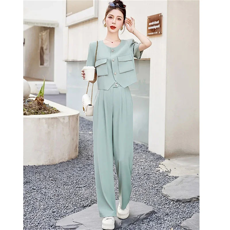 Leisure Fashion Set Women's 2023 Summer New Style Short