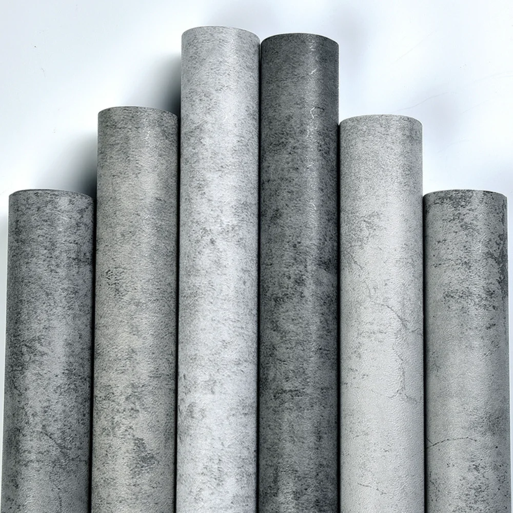 시멘트 그레이 스티커 자체 접착 방수 레트로 올드 얼룩 패턴 벽 스티커, 다크 그레이 벽지, 산업 스타일 룸 