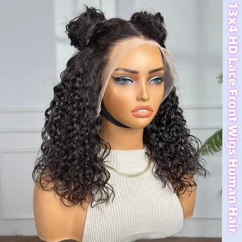 13x4 HD Lace Frontal Human Hair Wig Deep Curly Wave Lace Front Human Hair Wigs 5x5 Glueless Wig Wigs on Clearance Sale 1