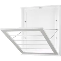 Whitmor MDF, Wood, Steel Wall Mounted Drying Rack for Storage, White 1