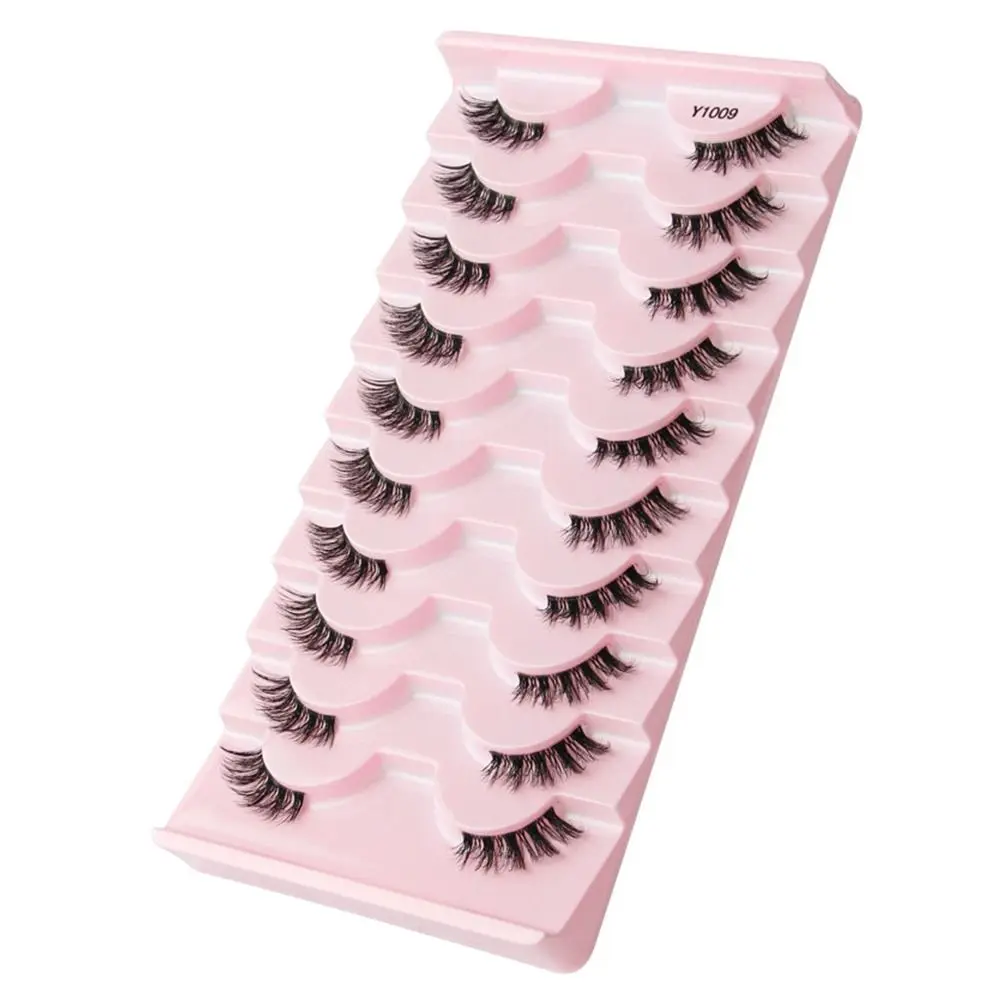 3D-halbe Wimpern, künstliche Nerz-Wimpern, Akzent-Eckwimpern, Katzenauge mit klarem Band, falsche Wimpern, halbe Wimpern – Detail 8