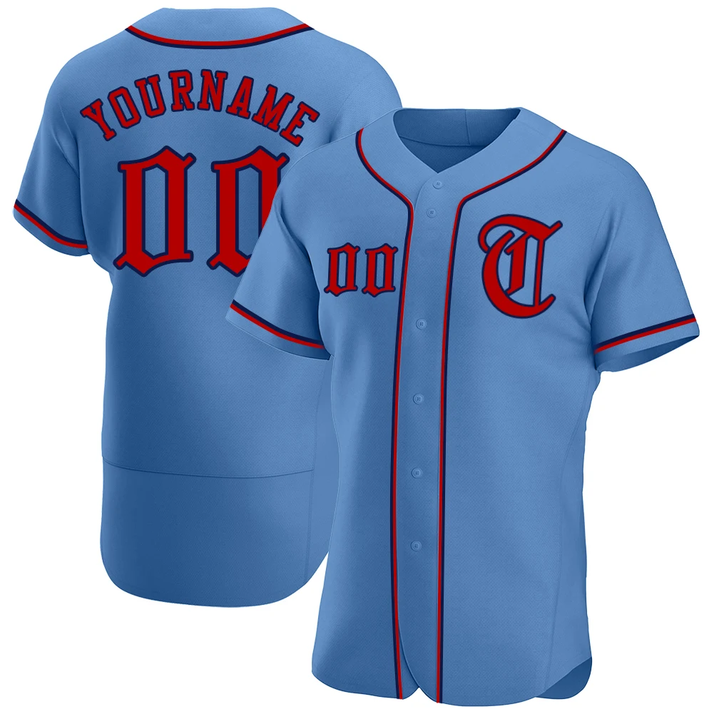 Baseball Jersey Design Printed Team Name Number Red Blue Baseball Shirt Hip Hop Street Style Softball Uniform Men/Youth
