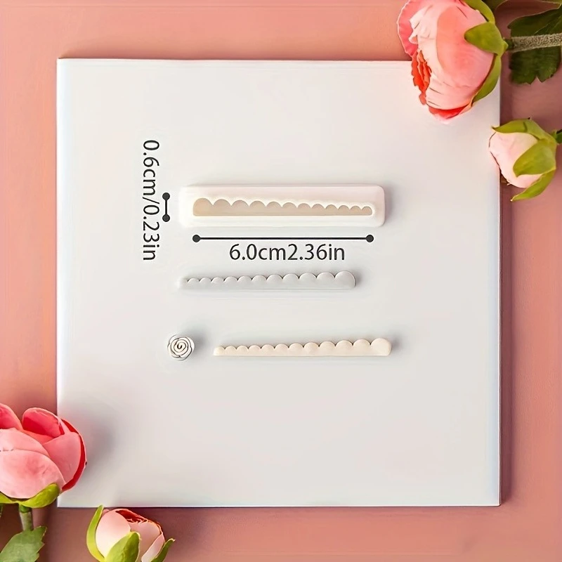 미니 레이스 장미 꽃 모양의 곱슬 부드러운 점토 귀걸이 장식품 점토 금형 쥬얼리 펜던트 DIY 수제 도구를위한 절단 도구
