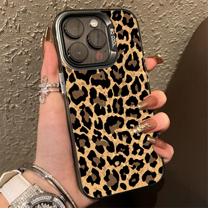 Brown Leopard Anti-Drop Armor Phone Case - Durable & Stylish Protection Back Cover